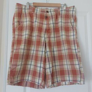 Hollister Bermuda Shorts 36" Orange Check